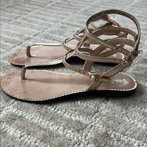 Lilly Pulitzer Gold Strappy Sandals